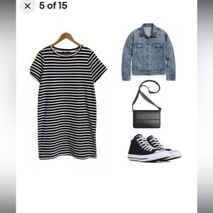 Small banana republic tee shirt striped dress
